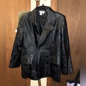 Black leather jacket